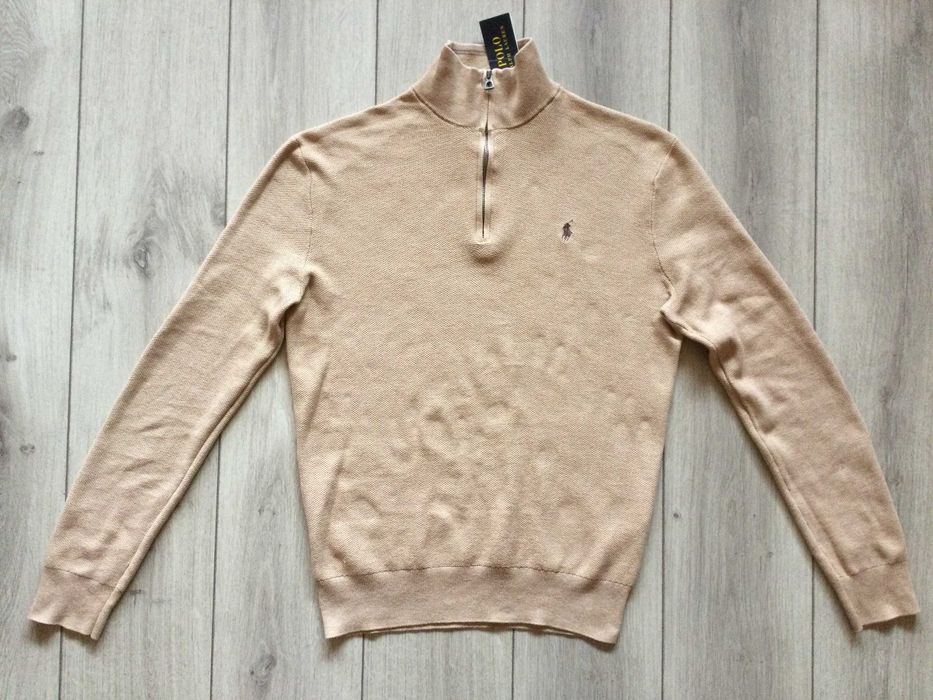НОВ оригинален бежов пуловер фланела POLO RALPH LAUREN размер M от САЩ