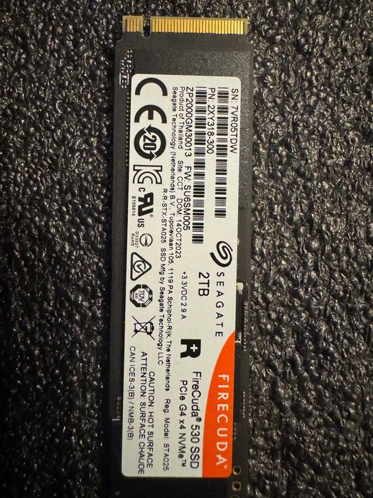 SSD Seagate FireCuda 530R 2TB, PCI Express 4.0 x4, M.2 2280 - 2400TBW