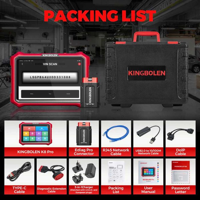 2026 KINGBOLEN K8 PRO OE-LEVEL Car Diagnostic Lifetime Free Updates