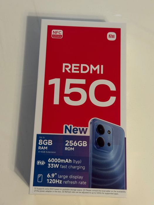 Telefon nou Xiaomi Redmi 15C 256GB ROM 8gb RAM încărcare rapida.