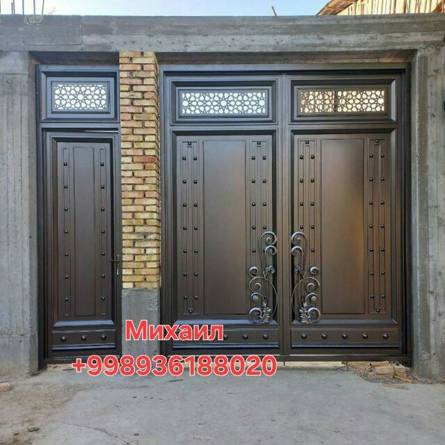 Железные Металлические Распашные ворота. Temir Darvoza.