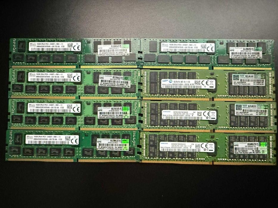 Lot 128GB RAM Server (8 x 16GB) DDR4-2400T ECC RDIMM – SK Hynix & Samsung