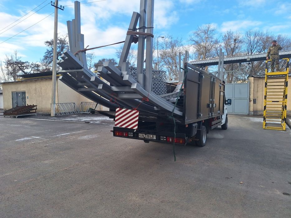 Перевозка гобаритного меттала на Газели с открытым вехом