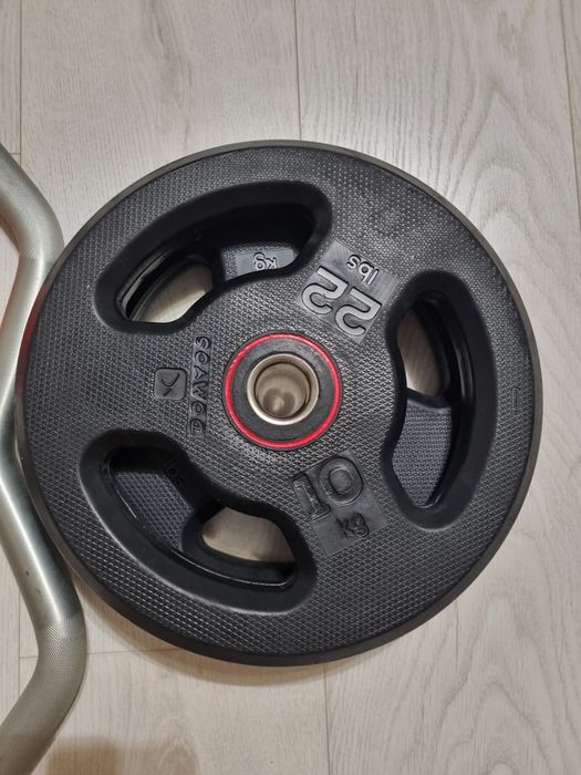 Haltera: bara Z, 2 discuri 10kg, accesorii