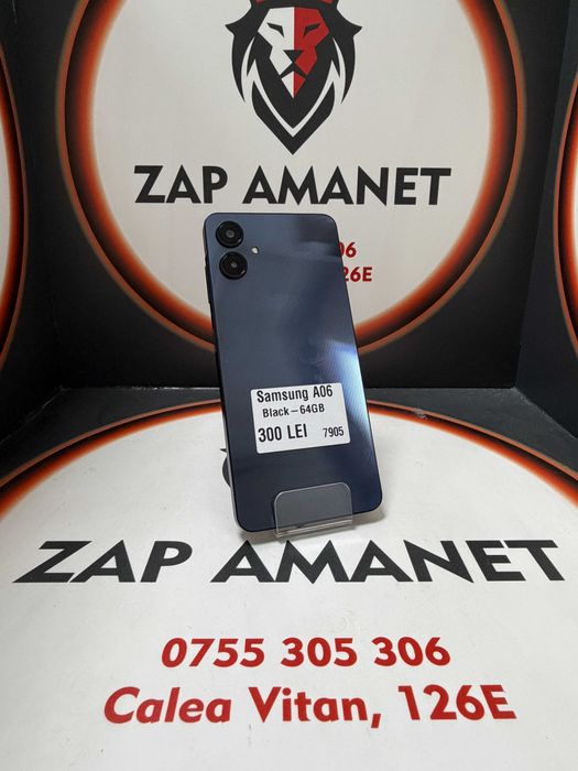 Zap Amanet Vitan - Samsung A06 - Black - 64Gb