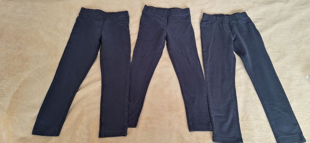 7-8г, НОВИ, Детски, тъмно син, памучен панталон за момиче, Orchestra