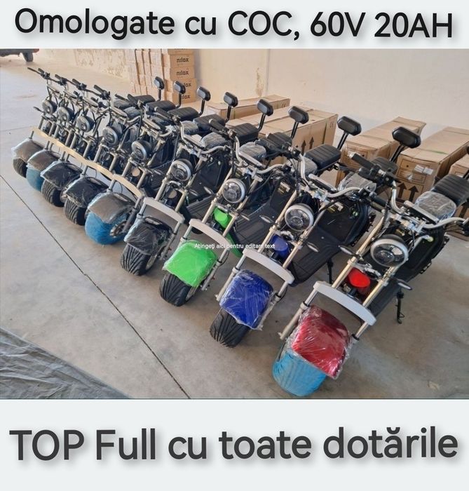 Scuter electric nou cu certificat de conformitate COC