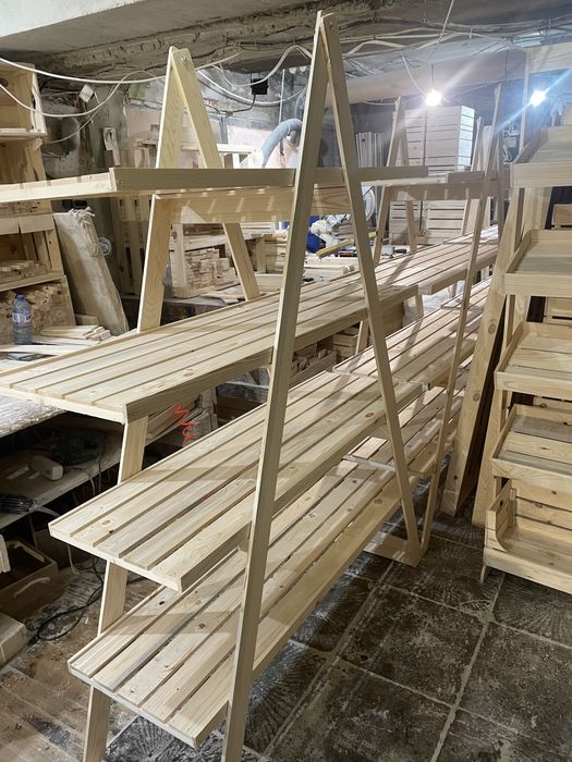 Търговско обурудване, стелаж, етажерка, стълба, щайги