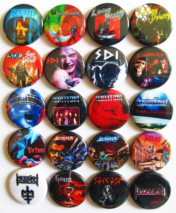 Значки на Slayer, Blind Guardian, Gojira, SDI, Ska и др, 20бр за 20лв