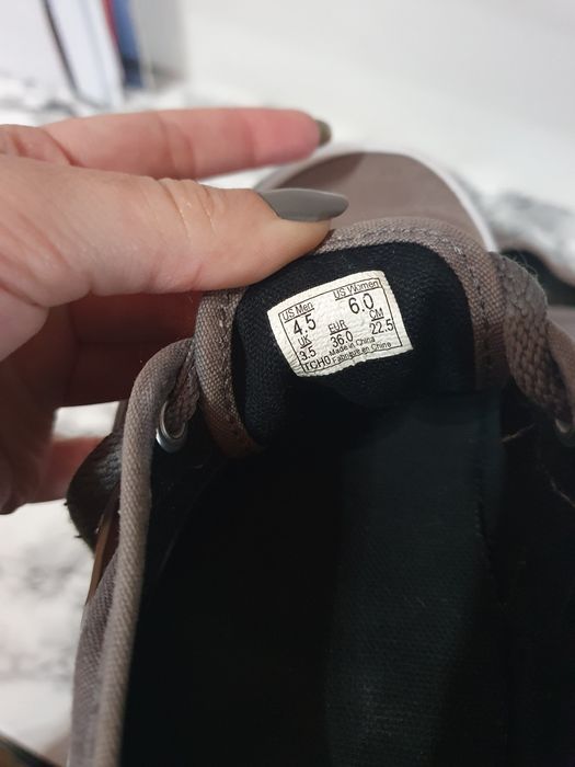 Vans 36 gri cu dungă turquoise