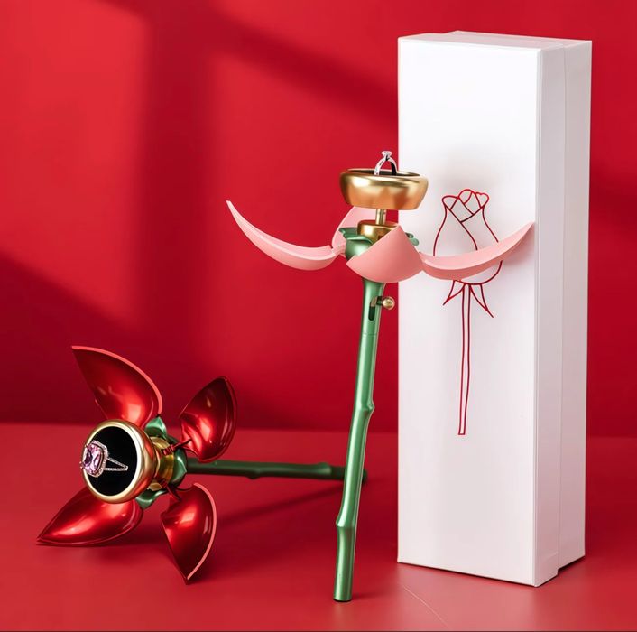 Роза шкатулка Подарок девушке