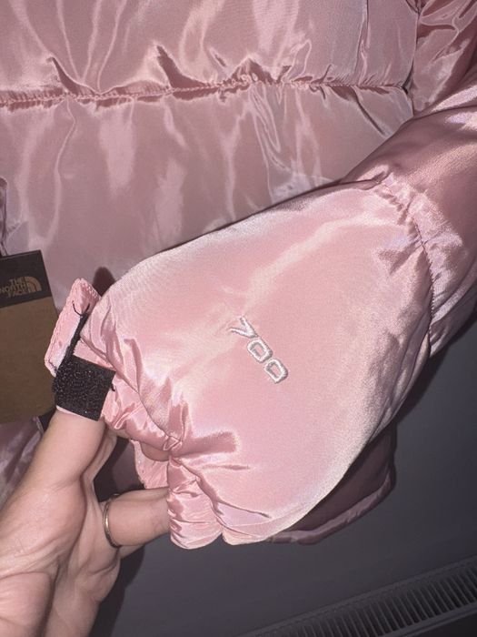 Geacă M The North Face roz rose trandafir fucsia negru neagră