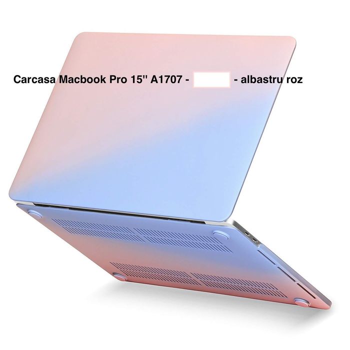 Carcasa Protectie Macbook Pro 15" 1707 A1990 roz visiniu bleumarin