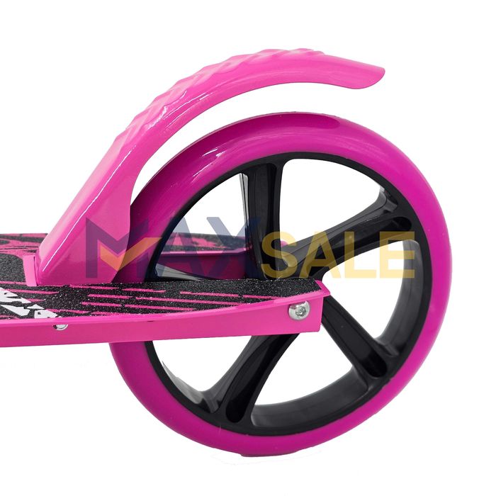 Тротинетка Детска скутер scooter сгъваема бяло кръгове нови тротинетка