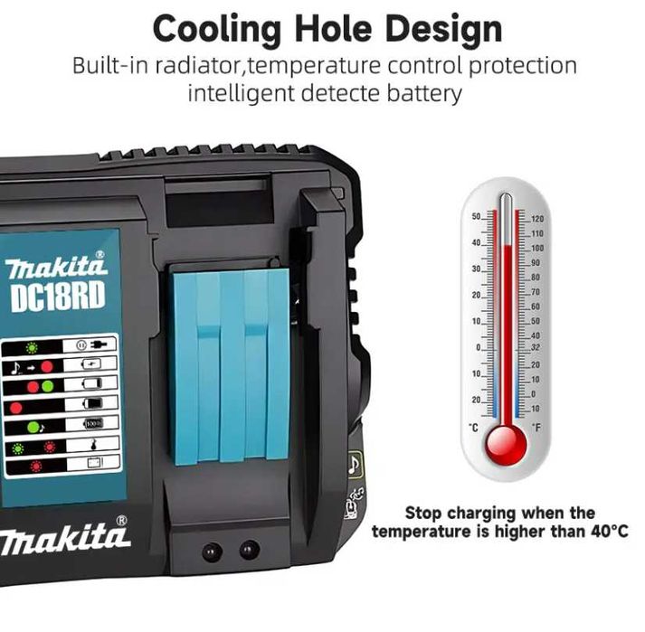 MAKITA DC18RD бързо двойно Li Ion зарядно устройство 3A
