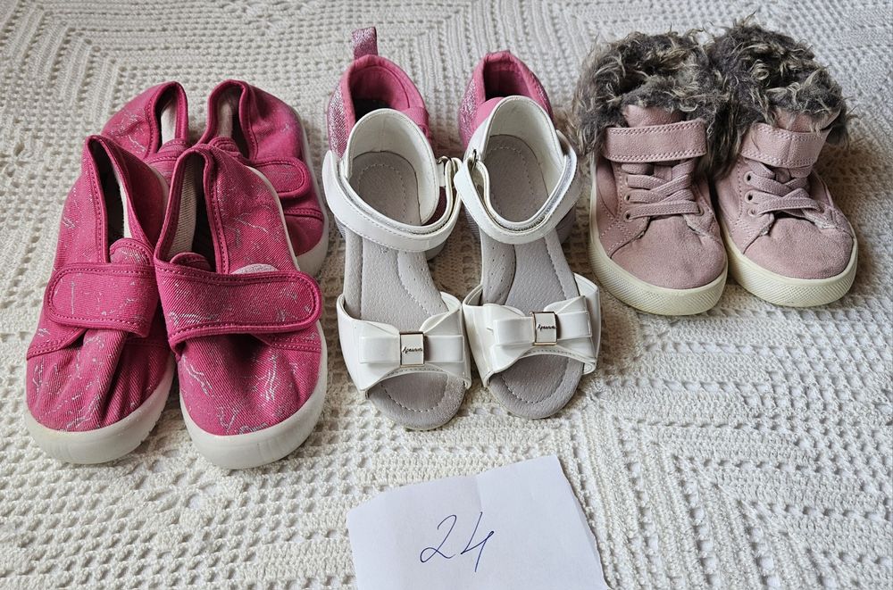 5 чифта обувки за момиче  24 размер