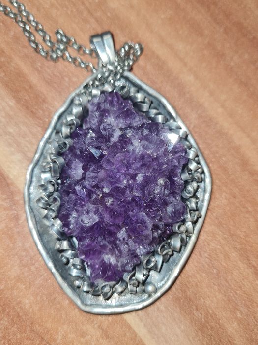 Колие с аметистов кристал