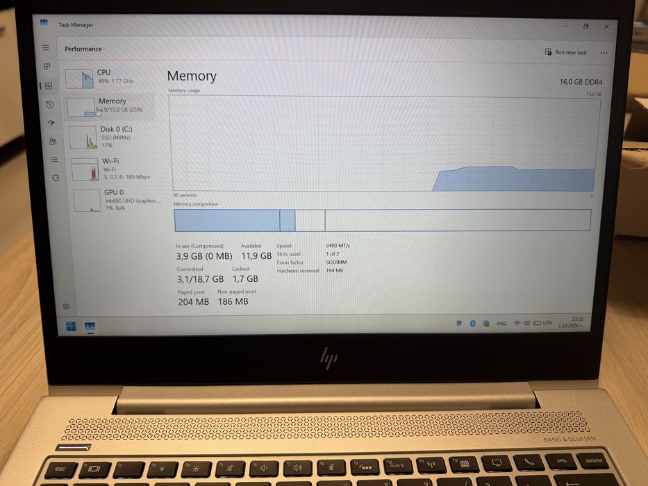 HP Elitebook 830 G6 i5-8365U / 16GB DDR4 / 256GB Samsung