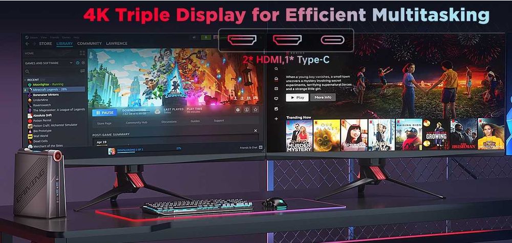 Mini PC Мини Компьютер AMD Ryzen 9 6900HX. 32Gb DDR5. SSD 512Gb.