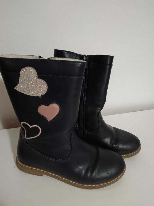 Cizme fete de piele măr 33