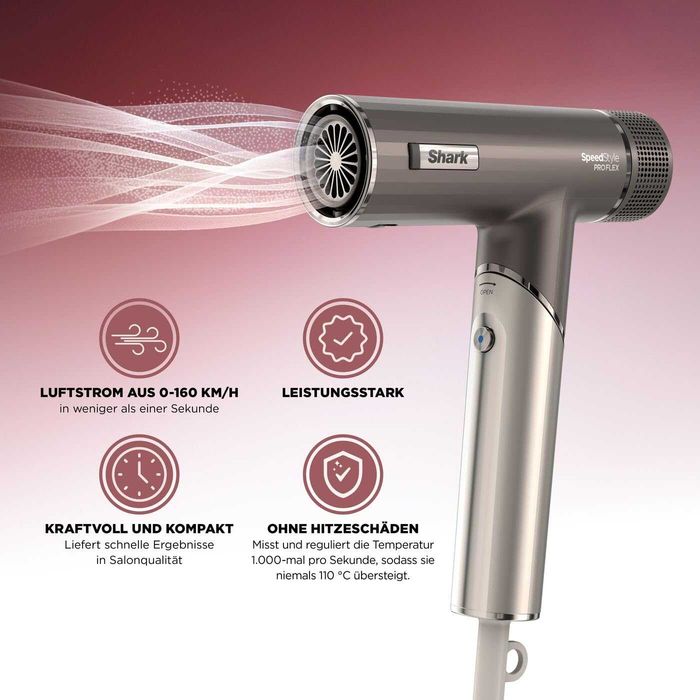 Сешоар Shark SpeedStyle Pro FLEX HD542EU 4в1, 1750W, Йонизация
