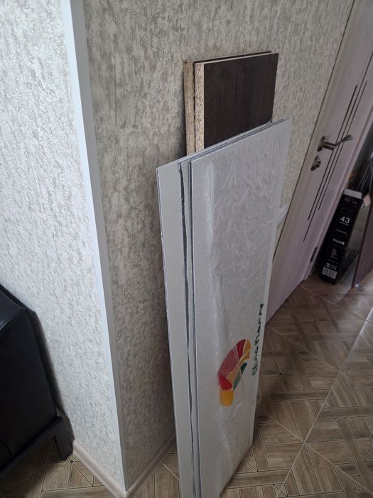 Кафелтный клей, гипс, доски ЛДСП