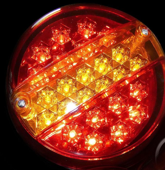 2 броя led лед диоден стоп тип хамбургер 12v-24v, за камион, ...