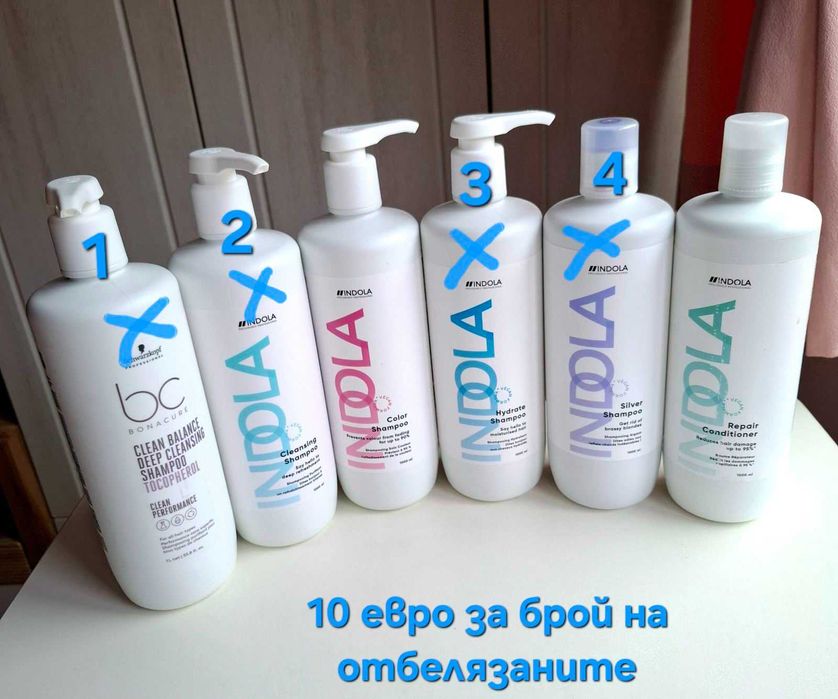 Професионални литрови шампоани за коса на INDOLA и SCHWARZKOPF
