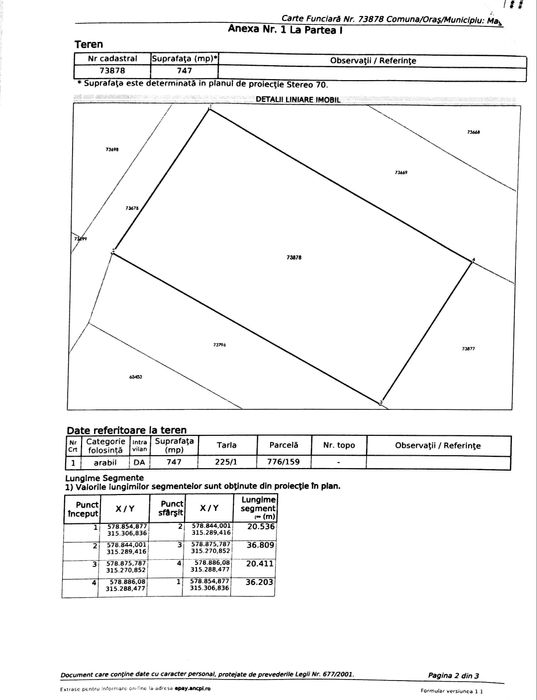 Vand teren  700mp Magurele Pruni, toate actele la zi, proprietar