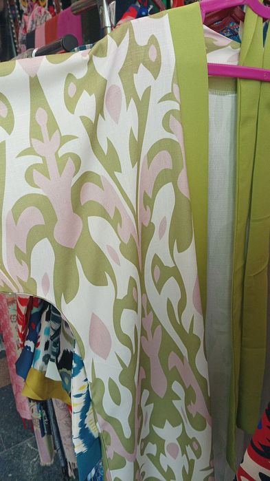 Абая Национальный Халат с рисунком Икат