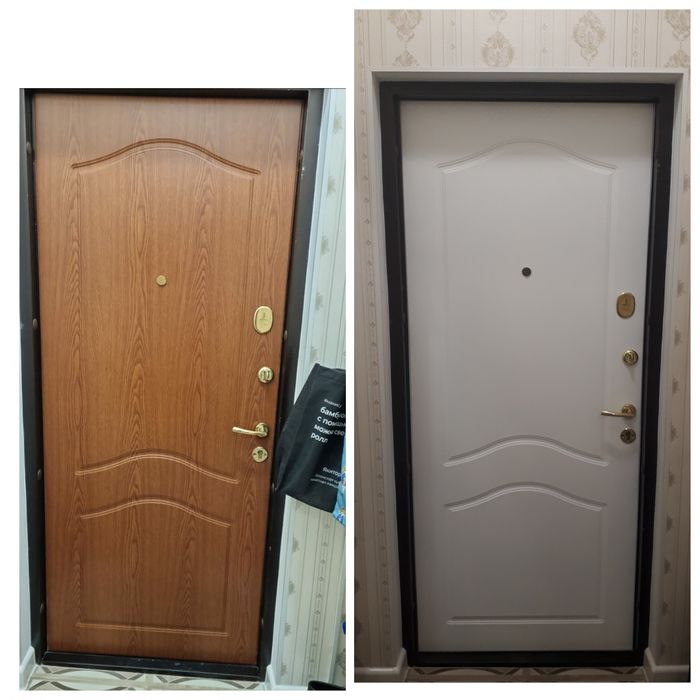 Покраска дверей на месте