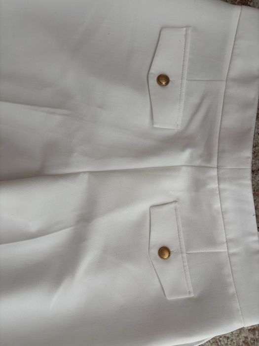 Pantaloni albi L Zara noi cu eticheta