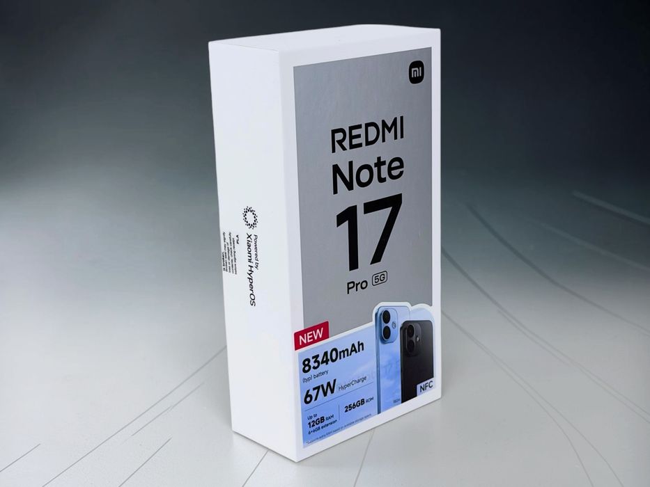 НОВ! Xiaomi Redmi Note 17 Pro 5G 256GB 6RAM Black 2г. Гаранция!