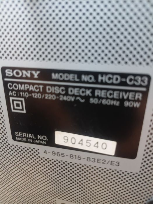 Музыкальный центр Sony 1995г