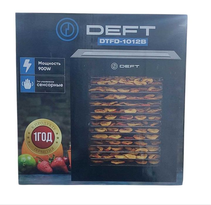 Сушилка для фруктов и овощей Deft DTFD-1012B на 12 комплектов!