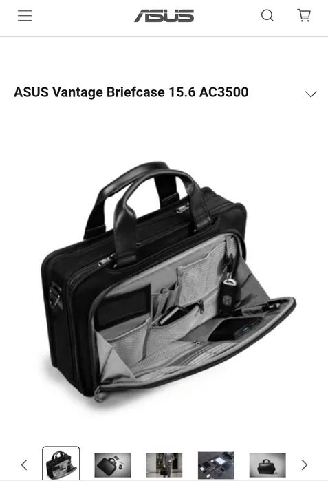 ASUS Geanta notebook/laptop 15.6 inch AC3500 Vantage Black-piele