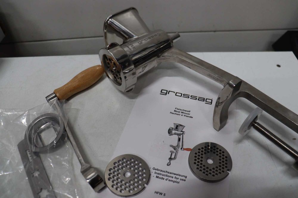 Ръчна месомелачка Grossag HFW5 HFW 5 от неръждаема стомана