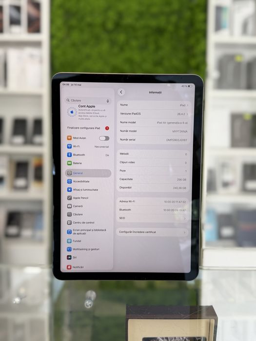 **ATSGSM.RO**iPad Air 4 2020  256Gb Wifi/Fact+Gar 12 luni