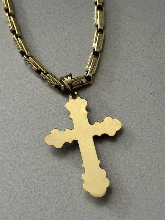 Lant De Aur + Cruce 14K 15,36g