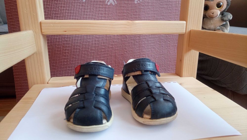 Бебешки сандали GEOX (детски сандали, естествена кожа, сини, №22)