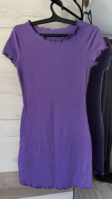 Коричневое мини платье