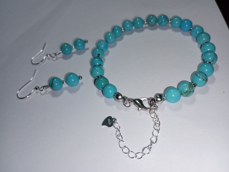 Set din argint cu Turcuaze naturale