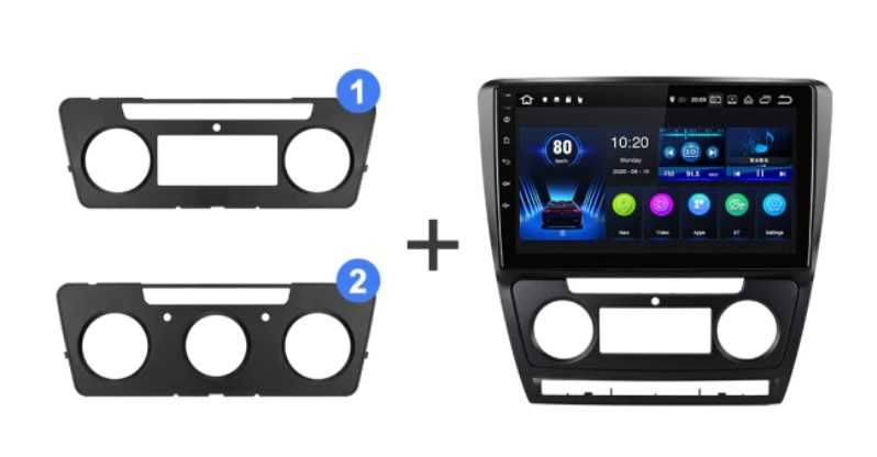 Мултимедия 10" Android 14 CARPLAY за SKODA OCTAVIA 2 RDS DSP GPS