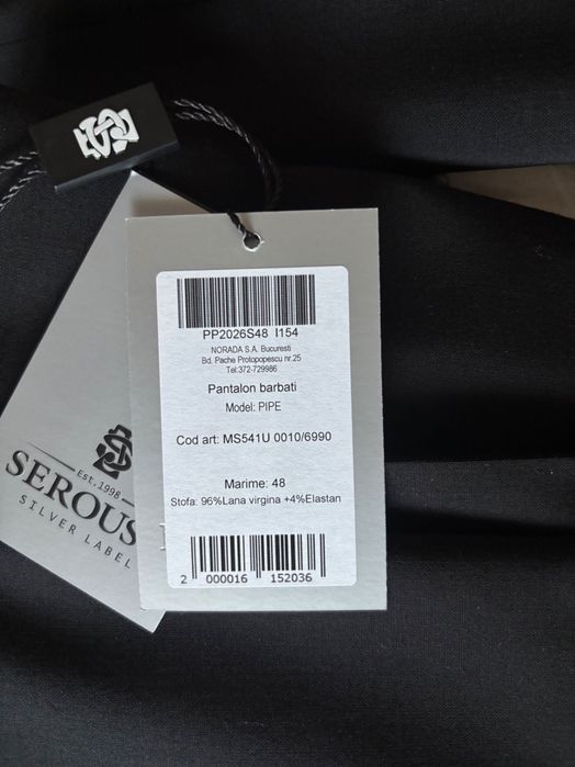 Pantaloni negri Seroussi