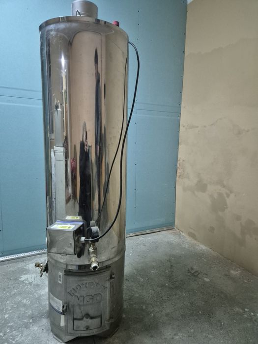 Ansamblu boiler pe lemne cu focar 120L