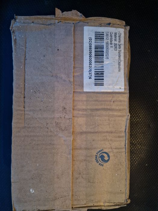 Set 6 cesti + 6 farfurii Delta Portelan Portugalia Capucino Cafea Ceai