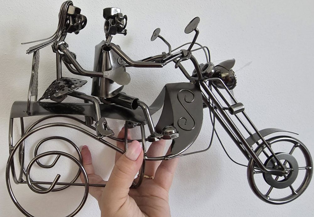 Suport metalic sticla vin (cu eticheta)