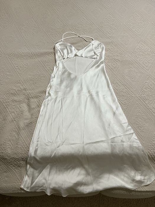 Rochie Nissa matase alba 36