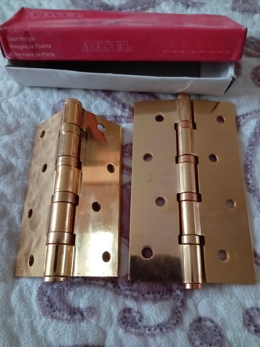 Дверные Навесы дверные, петли новые,1шт., комплект, золотистые