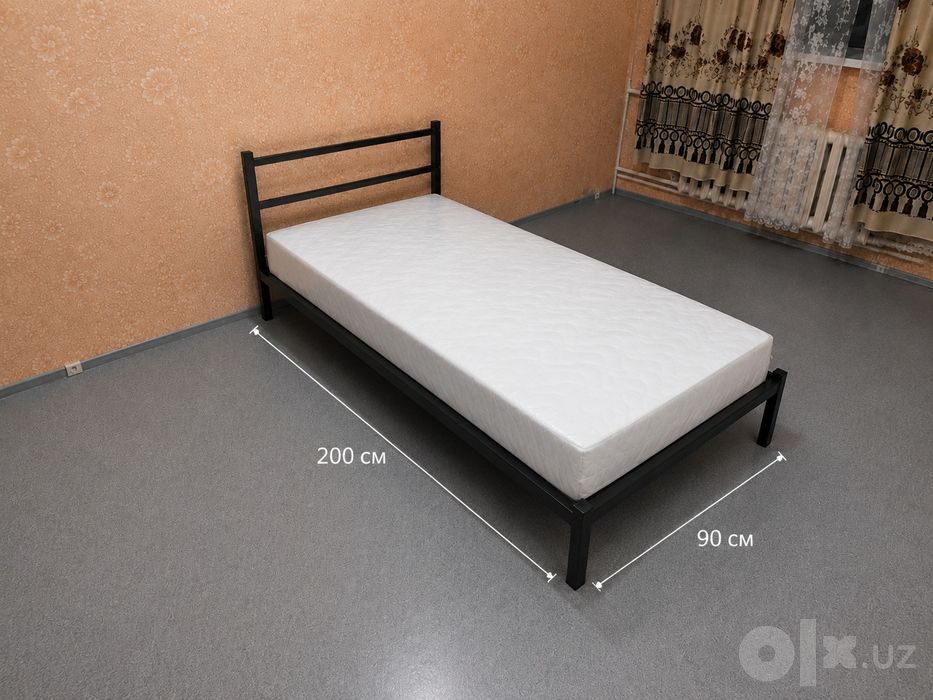 Bir kishili yangi loft krovat matras ham bor 90x200, односпальная